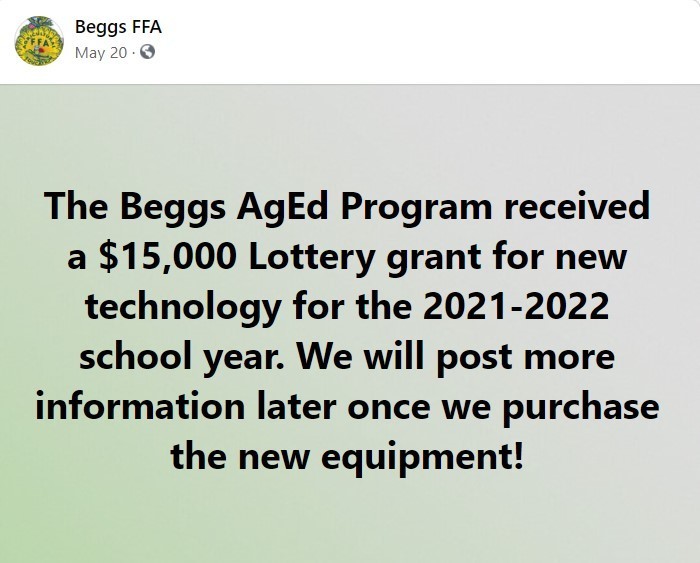 ag ed grant info