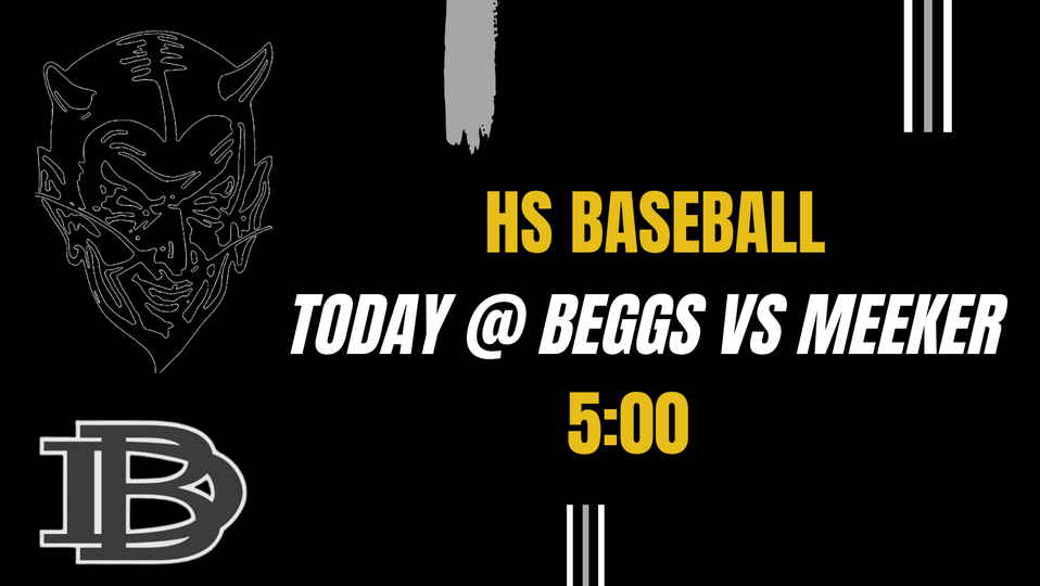 HS Baseball today vs Meeker  5 p.m.