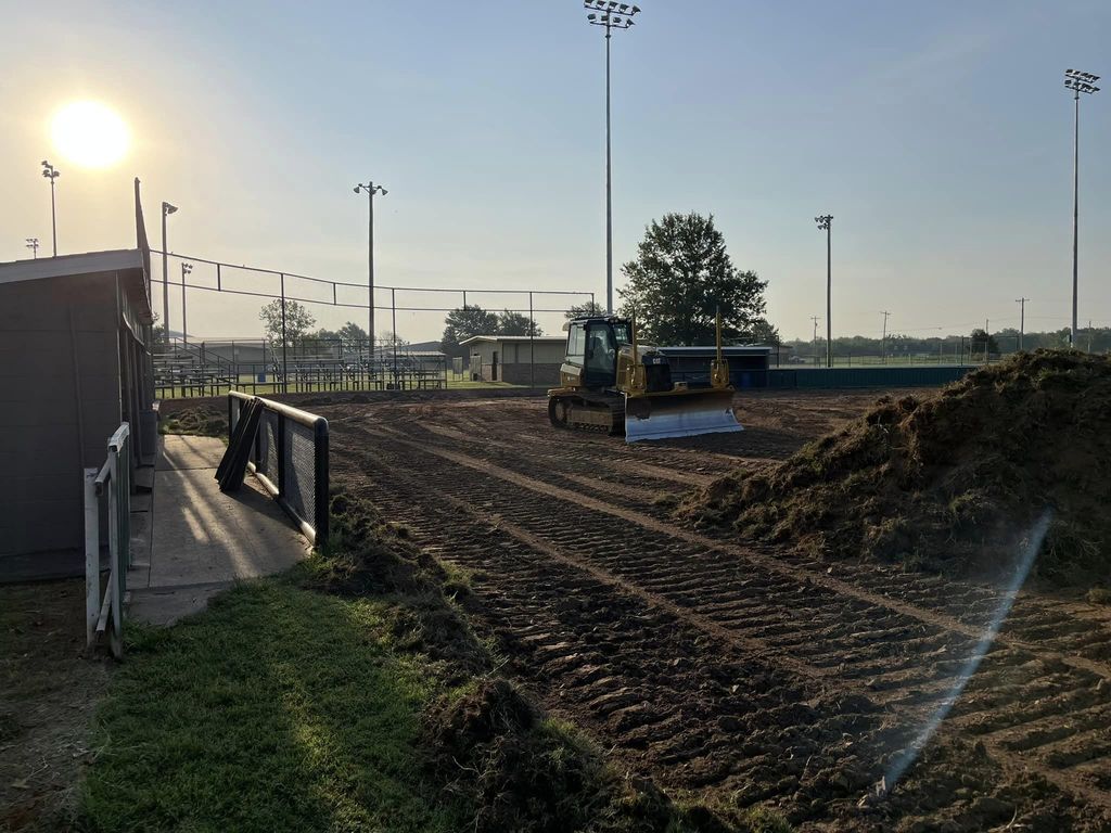 dirt work for baseball turf 